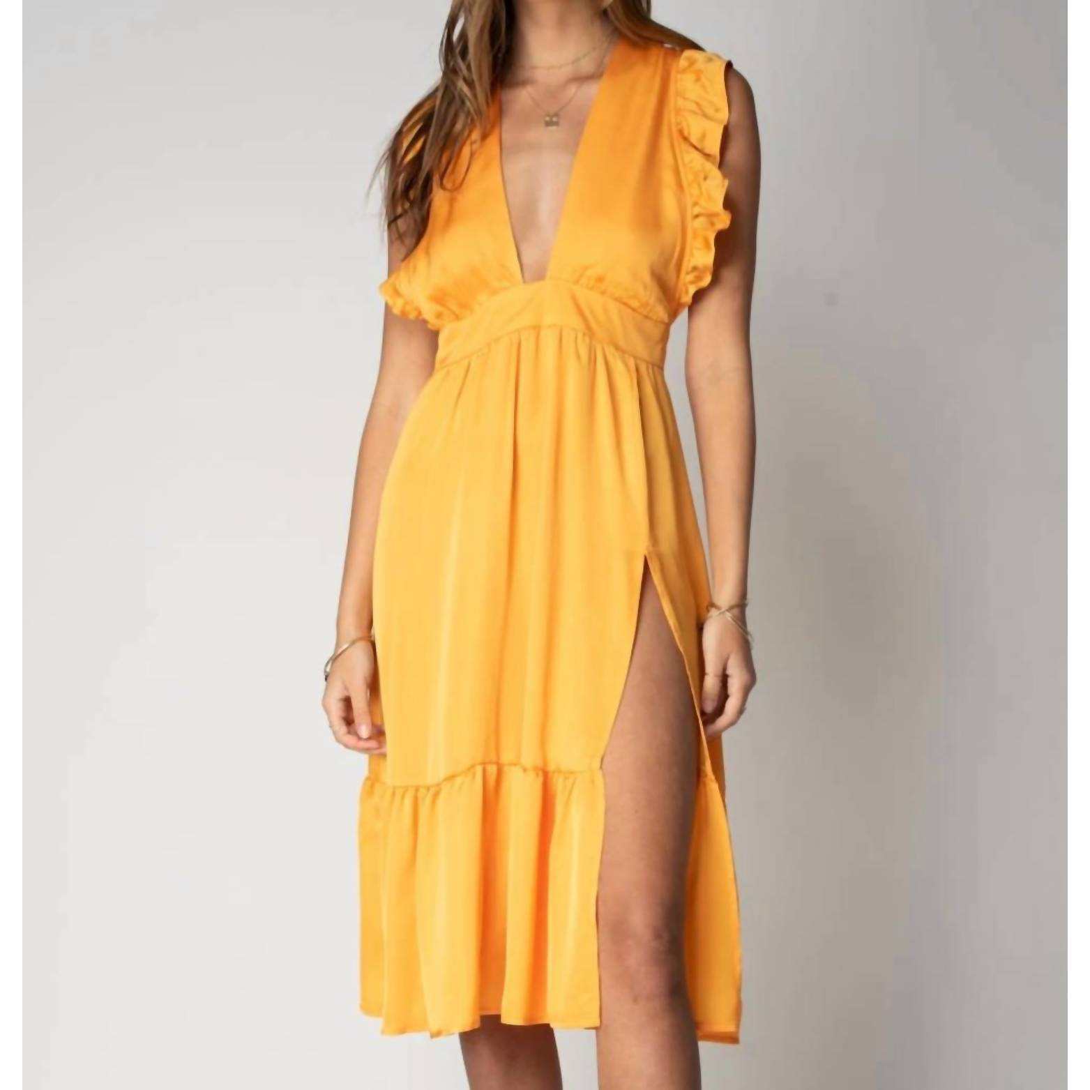 New Stillwater The Jessi Midi Dress In Mango